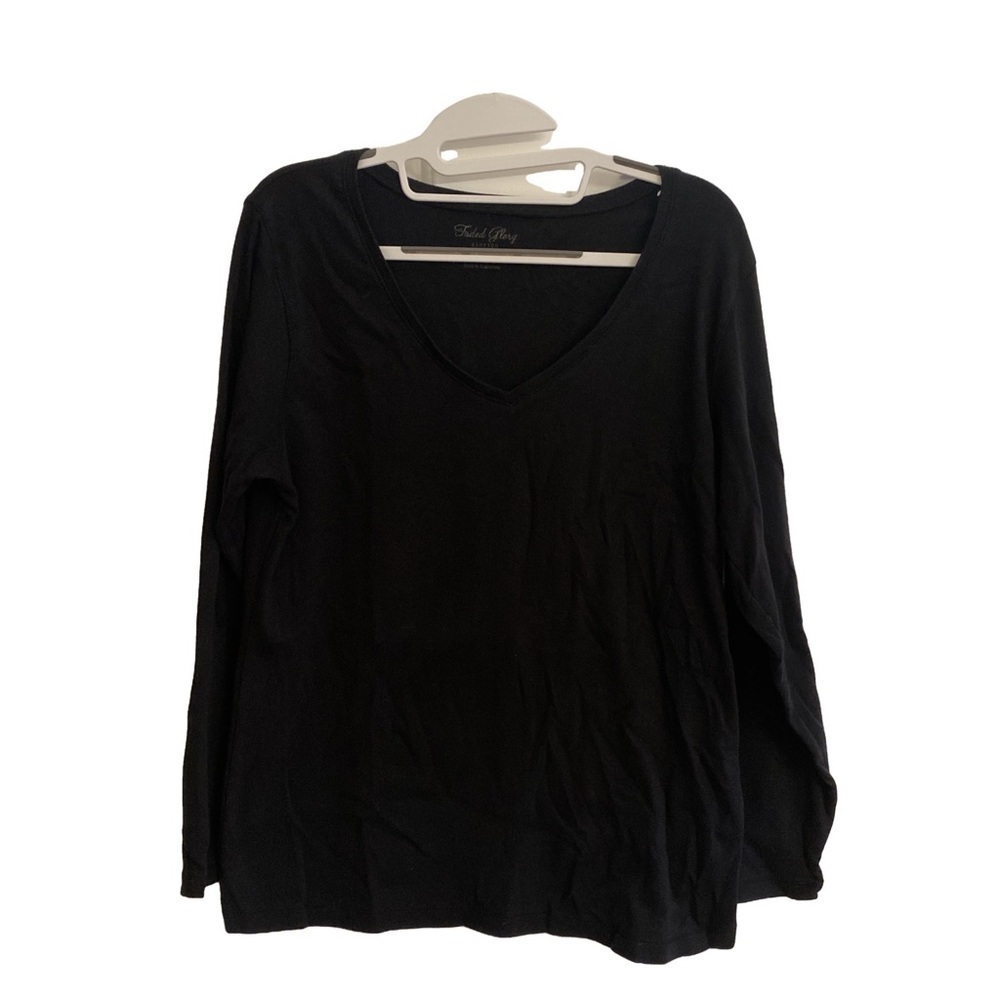 Faded Glory V-Neck tee Black 16W